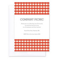 Red Gingham Picnic Invitation